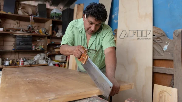 Trabajador informal con madera de AFIP