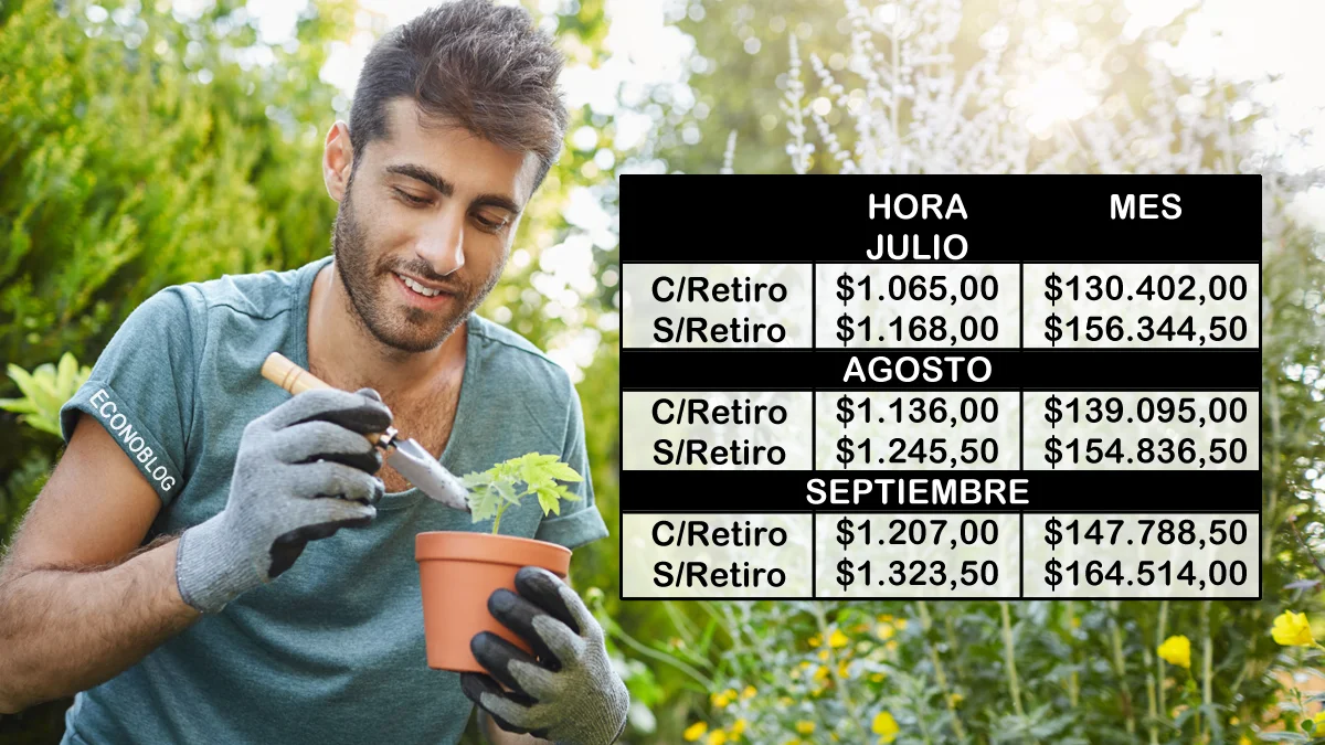 Escala salarial de jardineros
