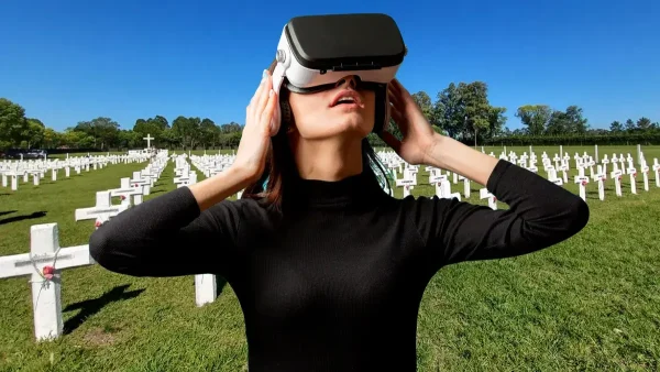 Realidad virtual con réplica del cementerio de Malvinas