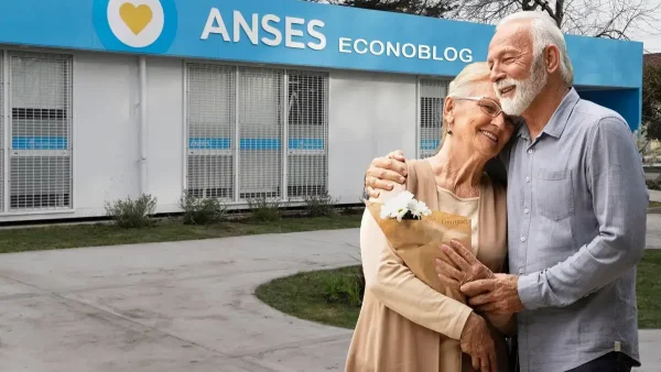 Pareja de jubilados en Anses