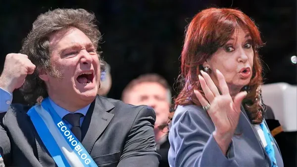 Javier Milei y cristina Fernández